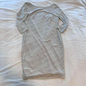 Calvin Klein Silver Long Sleeve Dress